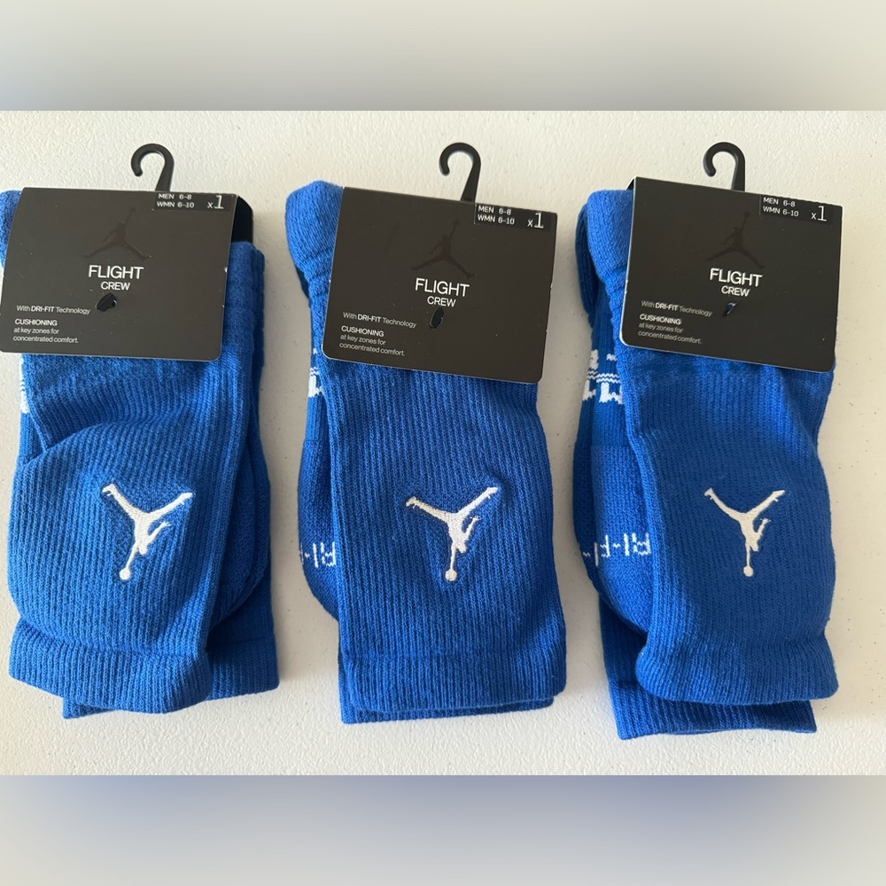 3 Pairs - Nike Jordan DriFit Flight Crew Cushioned Basketball Socks